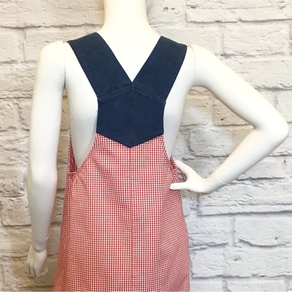 Bechamel 8 Gingham Long Maxi Dress Checkered Ladybug Jumper Teacher Summer Fall - Picture 8 of 11